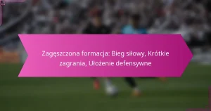 Zagęszczona formacja: Bieg siłowy, Krótkie zagrania, Ułożenie defensywne